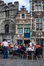 Tourists in city center of Gent