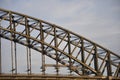 Tourists climb down from top of Sydney Harbour Bridge Royalty Free Stock Photo