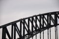 Tourists climb up to top of Sydney Harbour Bridge Royalty Free Stock Photo