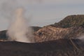 Tourists climbing the stairway leading to the rim of Mount Bromo Royalty Free Stock Photo