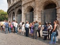 Tourists at the Colosseum, Rome