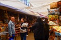 Tourists come to buy souvenirs at Izmailovsky Souvenir Market, Moscow , Russia