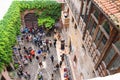 Tourists in the courtyard of Juliet's house. Verona, Italy Royalty Free Stock Photo