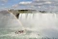 Tourists Crowd the decks of the Hornblower Ferry Boat on the Niagara River