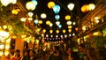 Tourists crowded the idyllic streets of Hoi An during the full moon celebration.