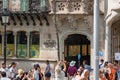 Tourists Crowded outside Casa Batllo in Barcelona, Spain