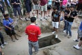 Tourists at Cu Chi Tunnels Vietnam