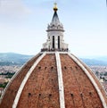 Tourists on the Dome of Florence cathedral Royalty Free Stock Photo