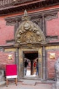 Tourists at the doorway of Patan Museum, Patan Durbar Square, Kathmandu, Nepal