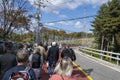 Tourists at Dora Observatory DMZ South Korea