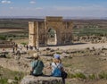 Triumphal Arch of Emperor Caracalla in Volubilis, Morocco Royalty Free Stock Photo