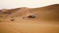 Tourists Dune bashing abu Dhabi