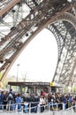 Tourists at Eiffel Tower