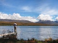 Tourists embrace the peaceful beauty of Lake Alexandrina, New Zealand