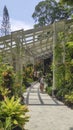 Tourists enjoy the beauty of National Orchid Garden inside Singapore Botanic Gardens Royalty Free Stock Photo