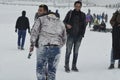 Tourists Enjoy At Gulmarg Kashmir Baramulla Country india