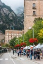 Tourists enjoy visiting Montserrat monastery