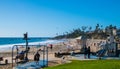 Tourists enjoying beautiful Laguna Beach Royalty Free Stock Photo