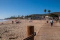 Tourists enjoying beautiful Laguna Beach Royalty Free Stock Photo