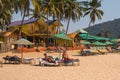 Tourists enjoying and relaxing at Agonda Beach Goa/ India