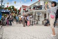 Tourists enjoying Tauranga Historic Village.