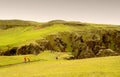 Tourists enjoying the views of Fjadrargljufur