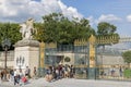 Tourists enter the Tuileries Garden in Paris Royalty Free Stock Photo