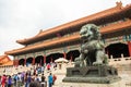 Tourists entering Forbidden City in Beijing