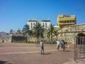 Tourists at Entrance of Historic Center of Cartagena Colombia