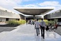 Tourists at the entrance of the Mexican National Museum of Anthropology in Mexico City Mexico