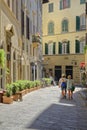 Tourists explore Florence backstreets 