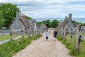 Tourists explore Plimoth Plantation in Plymouth, MA