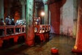 Tourists explore the Yerebatan Saray underground cistern Royalty Free Stock Photo
