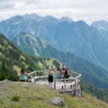 Tourists exploring the beautiful Albanian nature
