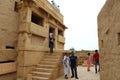 Tourists exploring the ruins of Kuldhara
