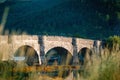 Tourists favourite place in Scotland - Isle of Skye. Very famous castle in Scotland called Eilean Donan castle. Scotland green nat