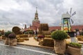 Tourists at the festival `Golden autumn` in Moscow on Red square