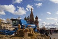 Tourists at the festival `Golden autumn` in Moscow on Red square