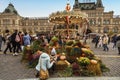 Tourists at the festival `Golden autumn` in Moscow on Red square