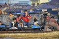 Tourists at floating market, Mekong Delta, Can Tho, Vietnam Royalty Free Stock Photo