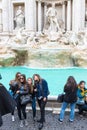 Tourists at Fontana di Trevi