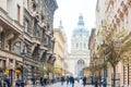 Tourists on foot Graben Street Budapest