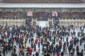 Tourists in Forbidden City in Beijing city, China Royalty Free Stock Photo