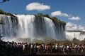 Tourists in Foz do Iguassu Park Royalty Free Stock Photo