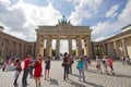 Tourists in front of Brandenburg Tor, Berlin