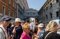 Tourists in front of Bridge of Sighs