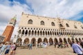 Tourists in front of Palazzo Ducale - Piazza San Marco Venice Italy Royalty Free Stock Photo