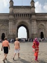 Tourists at the Gateway of India Monument, Mumbai Royalty Free Stock Photo