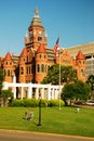 Tourists walk near Dealey Plaza, Dallas Royalty Free Stock Photo