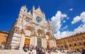 5.05.2017 - Tourists gathered on the steps of the Siena Cathedral Duomo di Siena